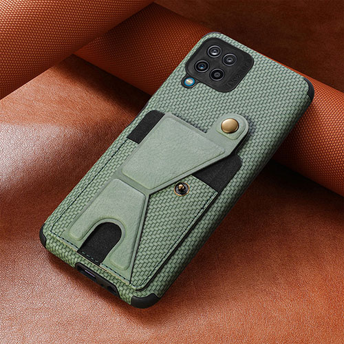 Ultra-thin Silicone Gel Soft Case Cover with Magnetic S10D for Samsung Galaxy A12 Green