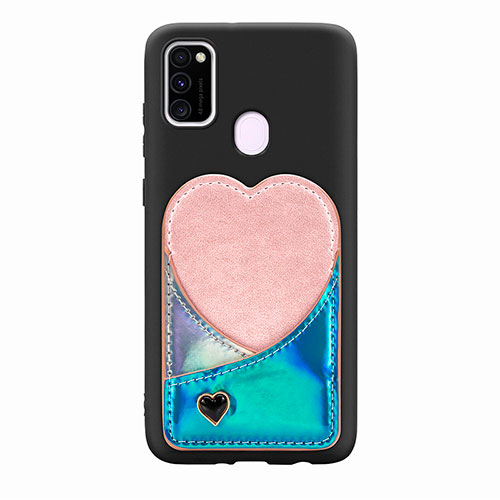 Ultra-thin Silicone Gel Soft Case Cover with Magnetic S10D for Samsung Galaxy M21 Blue