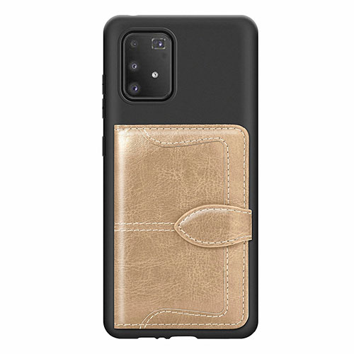 Ultra-thin Silicone Gel Soft Case Cover with Magnetic S11D for Samsung Galaxy A91 Gold