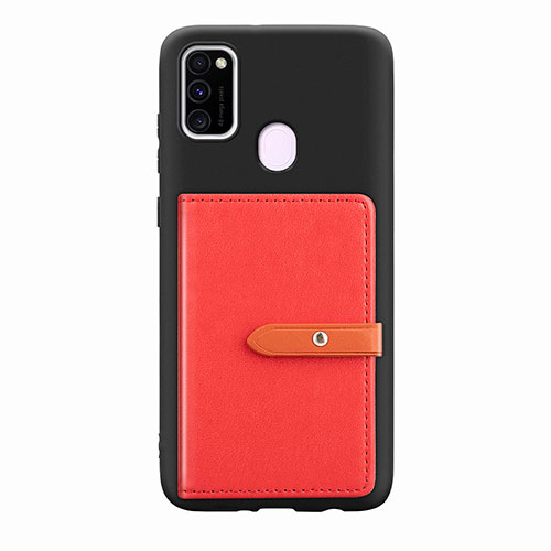 Ultra-thin Silicone Gel Soft Case Cover with Magnetic S11D for Samsung Galaxy M21 Red