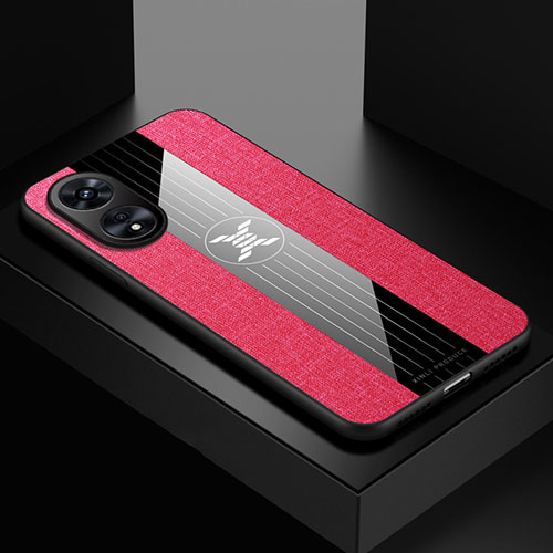 Ultra-thin Silicone Gel Soft Case Cover X01L for Oppo A1 5G Red