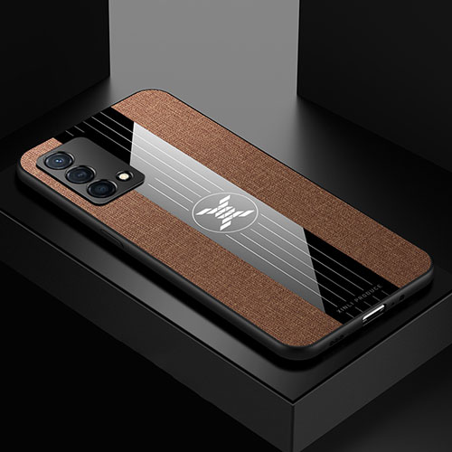 Ultra-thin Silicone Gel Soft Case Cover X01L for Oppo K9 5G Brown