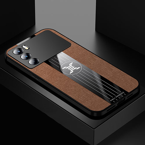 Ultra-thin Silicone Gel Soft Case Cover X01L for Oppo K9 Pro 5G Brown