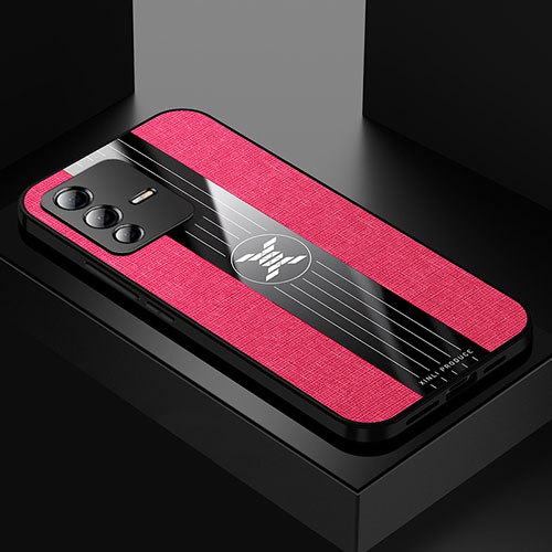 Ultra-thin Silicone Gel Soft Case Cover X01L for Vivo V23 5G Red