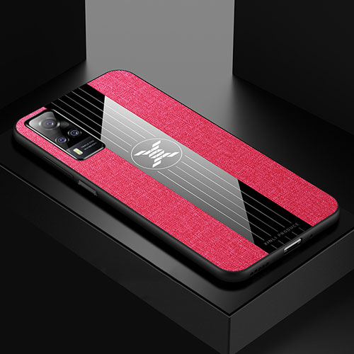 Ultra-thin Silicone Gel Soft Case Cover X01L for Vivo Y31 (2021) Red