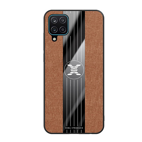 Ultra-thin Silicone Gel Soft Case Cover X02L for Samsung Galaxy A12 Brown