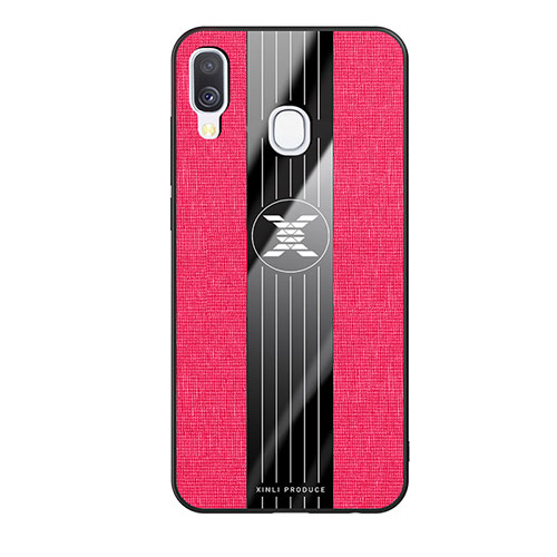 Ultra-thin Silicone Gel Soft Case Cover X02L for Samsung Galaxy A40 Red