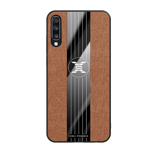 Ultra-thin Silicone Gel Soft Case Cover X02L for Samsung Galaxy A70 Brown