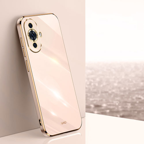 Ultra-thin Silicone Gel Soft Case Cover XL1 for Huawei Nova 11 Rose Gold