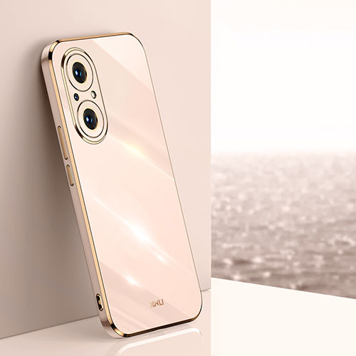 Ultra-thin Silicone Gel Soft Case Cover XL1 for Huawei Nova 9 SE Rose Gold