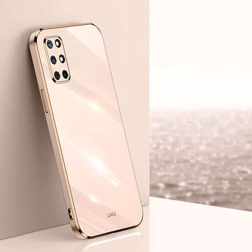 Ultra-thin Silicone Gel Soft Case Cover XL1 for OnePlus 9R 5G Rose Gold