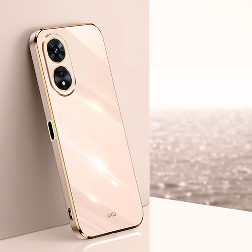 Ultra-thin Silicone Gel Soft Case Cover XL1 for Oppo A98 5G Gold