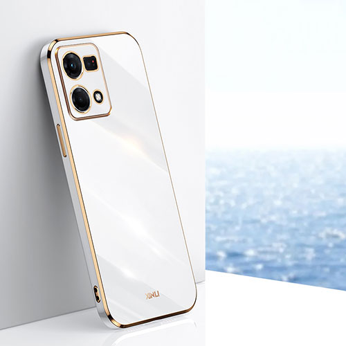 Ultra-thin Silicone Gel Soft Case Cover XL1 for Oppo Reno8 4G White