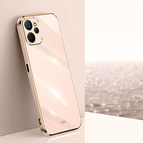 Ultra-thin Silicone Gel Soft Case Cover XL1 for Realme 10T 5G Rose Gold