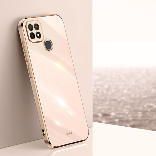 Ultra-thin Silicone Gel Soft Case Cover XL1 for Realme C21Y Rose Gold