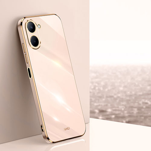 Ultra-thin Silicone Gel Soft Case Cover XL1 for Realme C33 (2023) Rose Gold