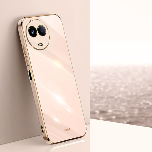 Ultra-thin Silicone Gel Soft Case Cover XL1 for Realme Narzo 60x 5G Rose Gold