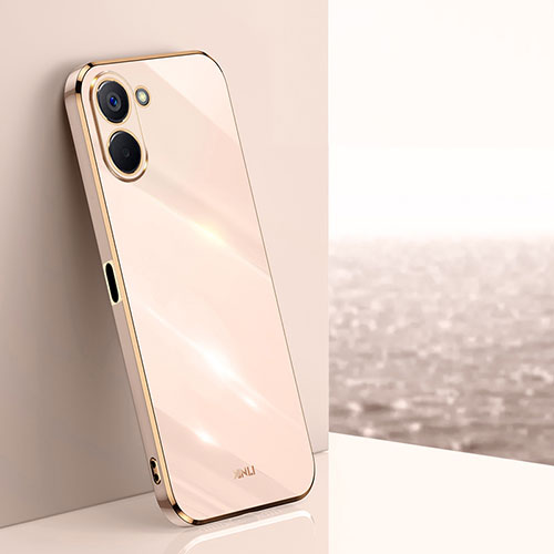 Ultra-thin Silicone Gel Soft Case Cover XL1 for Realme V20 5G Rose Gold