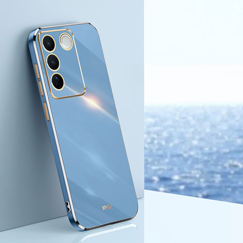 Ultra-thin Silicone Gel Soft Case Cover XL1 for Vivo V27e 5G Blue