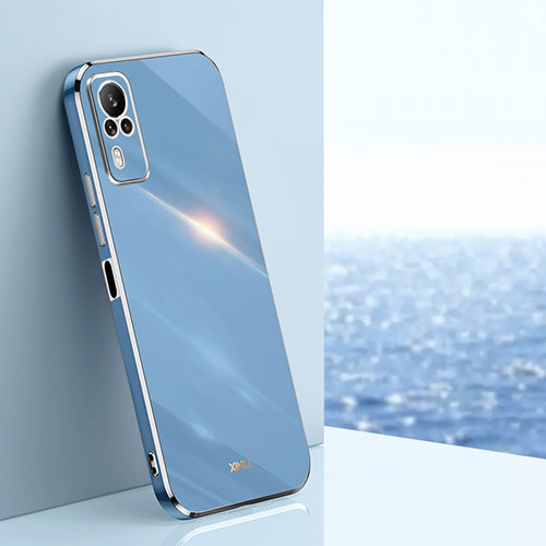 Ultra-thin Silicone Gel Soft Case Cover XL1 for Vivo Y31 (2021) Blue