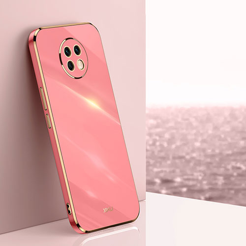 Ultra-thin Silicone Gel Soft Case Cover XL1 for Xiaomi Redmi Note 9 5G Hot Pink