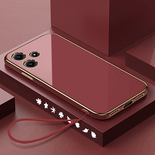 Ultra-thin Silicone Gel Soft Case Cover XL3 for Xiaomi Poco M6 Pro 5G Red