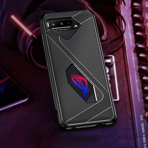 Ultra-thin Silicone Gel Soft Case Cover ZJ1 for Asus ROG Phone 5 Pro Black