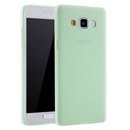 Ultra-thin Silicone Gel Soft Case S01 for Samsung Galaxy A7 Duos SM-A700F A700FD Green