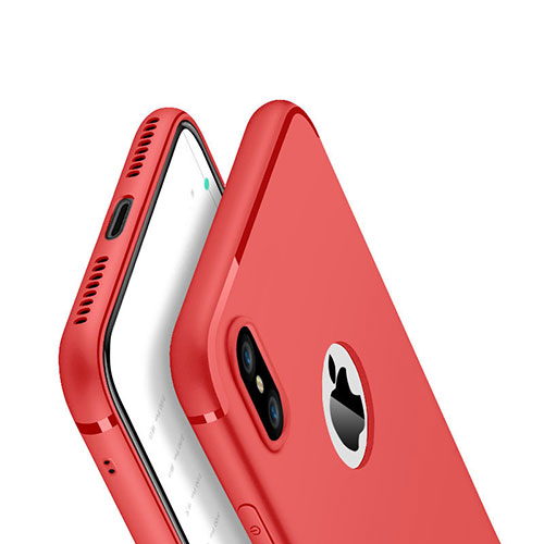 Ultra-thin Silicone Gel Soft Case V01 for Apple iPhone Xs Max Red