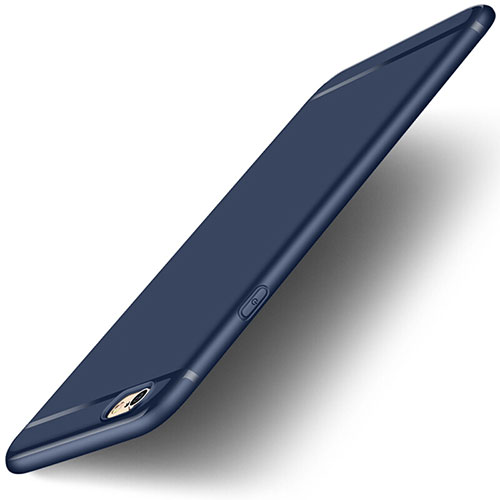 Ultra-thin Silicone Gel Soft Case with Finger Ring Stand for Apple iPhone 6 Blue