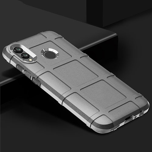 Ultra-thin Silicone Gel Soft Matte Finish Front and Back Case 360 Degrees Cover for Huawei P Smart (2019) Silver