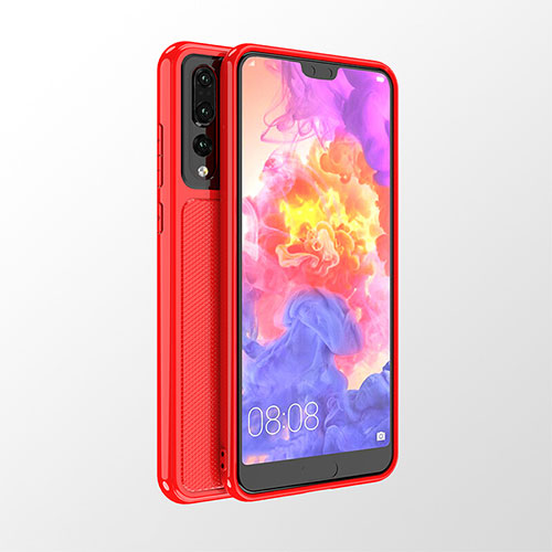 Ultra-thin Silicone Gel Soft Matte Finish Front and Back Case 360 Degrees Cover for Huawei P20 Pro Red