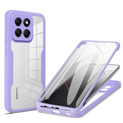 Ultra-thin Silicone Gel Soft Matte Finish Front and Back Case 360 Degrees Cover for Xiaomi Mi 14 5G Clove Purple