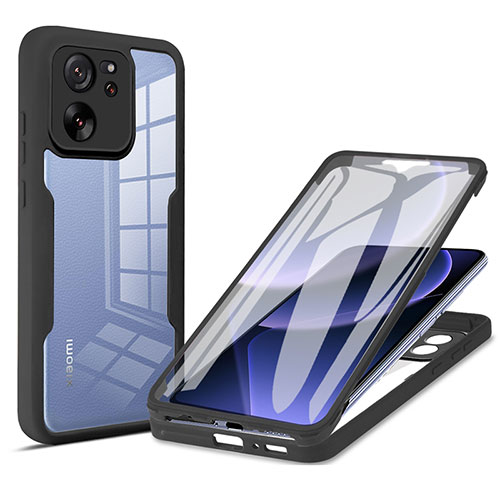 Ultra-thin Silicone Gel Soft Matte Finish Front and Back Case 360 Degrees Cover for Xiaomi Redmi K60 Ultra 5G Black