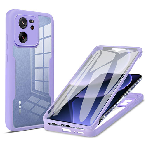 Ultra-thin Silicone Gel Soft Matte Finish Front and Back Case 360 Degrees Cover for Xiaomi Redmi K60 Ultra 5G Clove Purple