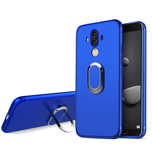 Ultra-thin Silicone TPU Soft Case with Finger Ring Stand for Huawei Mate 10 Pro Blue