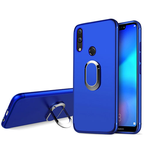 Ultra-thin Silicone TPU Soft Case with Finger Ring Stand for Huawei P20 Lite Blue