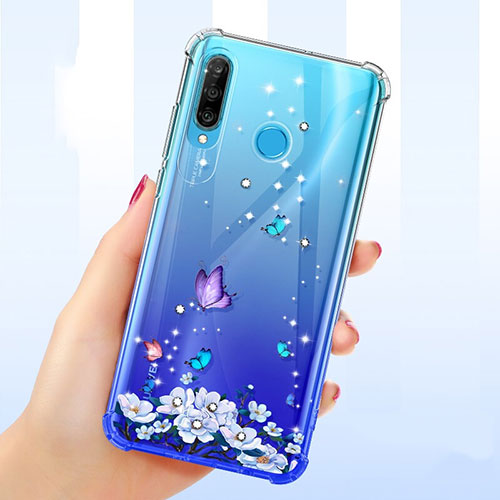 Ultra-thin Transparent Flowers Soft Case Cover for Huawei Nova 4e Mixed