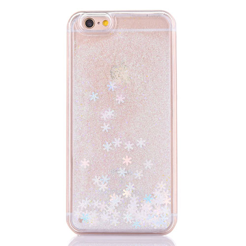 Ultra-thin Transparent Flowers Soft Case Cover T01 for Apple iPhone 6 White