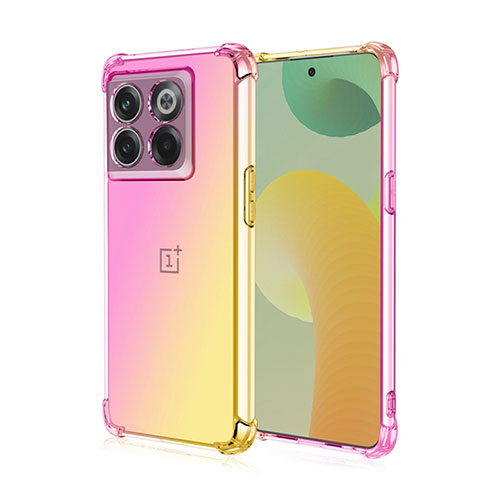 Ultra-thin Transparent Gel Gradient Soft Case Cover for OnePlus Ace Pro 5G Pink