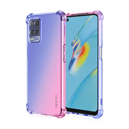 Ultra-thin Transparent Gel Gradient Soft Case Cover for Realme 8s 5G Blue