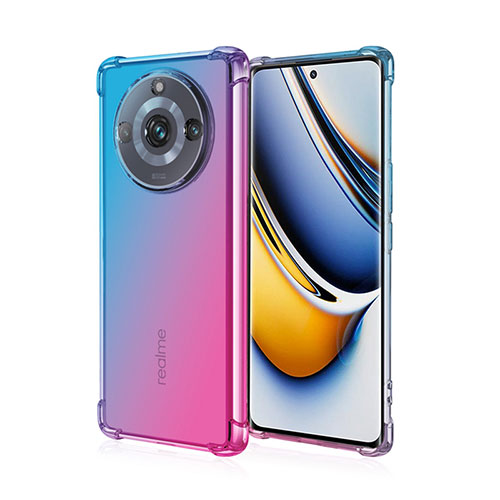 Ultra-thin Transparent Gel Gradient Soft Case Cover for Realme Narzo 60 Pro 5G Mixed