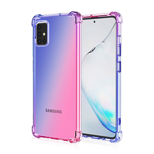Ultra-thin Transparent Gel Gradient Soft Case Cover for Samsung Galaxy M40S Blue