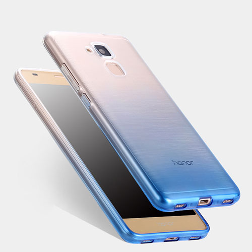 Ultra-thin Transparent Gel Gradient Soft Case for Huawei Honor 5C Blue