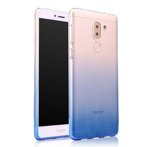 Ultra-thin Transparent Gel Gradient Soft Case for Huawei Honor 6X Pro Blue