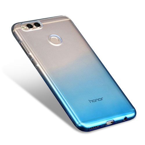 Ultra-thin Transparent Gel Gradient Soft Case for Huawei Honor V10 Sky Blue