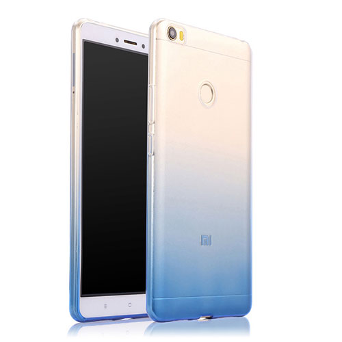 Ultra-thin Transparent Gel Gradient Soft Case for Xiaomi Mi Max Blue