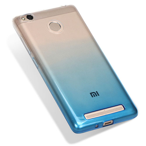 Ultra-thin Transparent Gel Gradient Soft Case G01 for Xiaomi Redmi 3 High Edition Blue