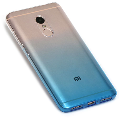 Ultra-thin Transparent Gel Gradient Soft Case G01 for Xiaomi Redmi Note 4 Blue