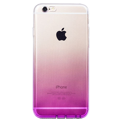 Ultra-thin Transparent Gel Gradient Soft Case Z01 for Apple iPhone 6 Plus Purple